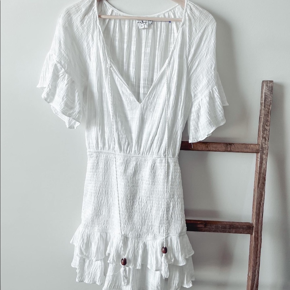 Process Polly white gauzy dress
